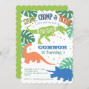 Recherche de green dinosaur invitations Vert