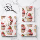 Recherche de cupcakes papier cadeau Fraise