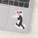 Recherche de sylvester autocollants Looney tune caractère