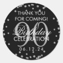 Recherche de quatre vingt dixième anniversaire autocollants Noir