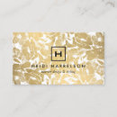 Recherche de monogramme floral cartes visite Vintage