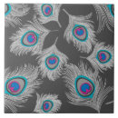 Recherche de plume de paon carreaux Turquoise