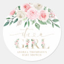 Recherche de flore ronds autocollants Rose pâle