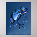 Recherche de grenouille bleue posters Drôle