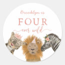 Recherche de quatre autocollants Floral