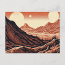 Recherche de planète mars cartes postales Science fiction