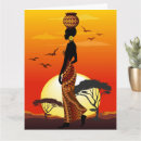 Recherche de savane africaine vœux cartes Coucher de soleil