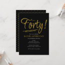 Recherche de black 40ans anniversaire invitations Tendance