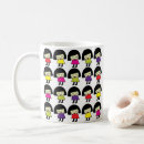 Recherche de fille adorable tasses Coloré