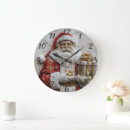 Recherche de joyeux noël horloges Santa claus