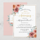Recherche de menthe pêche mariage invitations Aquarelle florale