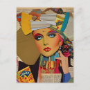Recherche de collage coloré cartes postales Média mixte