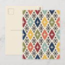 Recherche de motif des années 1950 cartes postales Vintage