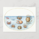 Recherche de illustration de crabe cartes postales Vintage