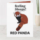Recherche de panda rouge vœux cartes Zoo