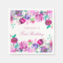 Recherche de menthe rose serviettes 1er anniversaire