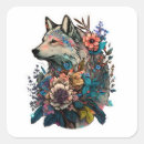 Recherche de visage carré autocollants Animal sauvage