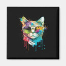 Recherche de pop art magnets Chat drôle