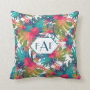 Recherche de floral tropical coussins Monogramme
