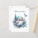 Recherche de oiseaux en hiver cartes postales Mignon