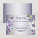 Recherche de fleurs violettes vintage invitations Aquarelle