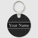 Recherche de pois noir blanc porteclés Moderne