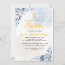 Recherche de moderne de garçon baptême invitations Au bleu aquarelle