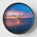 Recherche de murale de coucher du soleil horloges Lac
