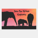 Recherche de éléphant africain autocollants Silhouette