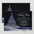 Recherche de sapin de noël invitations Bleu marine