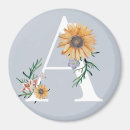 Recherche de lettres fleuries magnets Nom