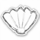 Recherche de coquillage blanc autocollants Vie marine