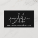 Recherche de businesscards initiaux invitations Noir et blanc