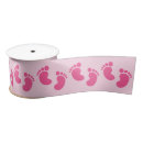 Recherche de empreintes de pas de bébé rubans Rose
