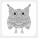 Recherche de style de zen griffonnage autocollants Hibou