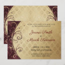 Recherche de damask mariage invitations Rétro
