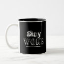 Recherche de se réveiller tasses Noir et blanc