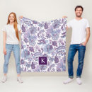 Recherche de pourpre couvertures plaids Monogramme