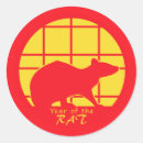 Recherche de zodiaque chinois autocollants Rouge
