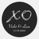 Recherche de xo autocollants Typographie