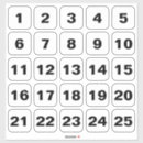 Recherche de numéro de table autocollants Simple