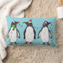 Recherche de pingouin doux coussins Bleu