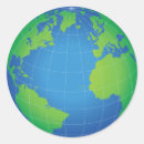 Recherche de carte de la terre autocollants Bleu