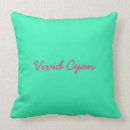 Recherche de bleu cyan coussins Couleur solide