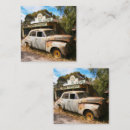 Recherche de voiture vintage cartes visite Rustique