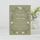 Recherche de vert sauge mariage invitations Simple minimaliste