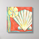 Recherche de coquilles impressions sur toile Sable