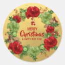 Recherche de salutations de noël autocollants Rouge