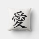 Recherche de kanji coussins Amour