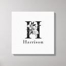 Recherche de lettre monogramme toiles Floral